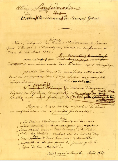 1855 The Paris Basis, the YMCA_s founding document