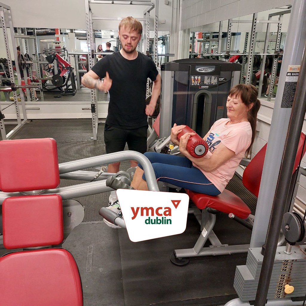 Some people in a YMCA Gym