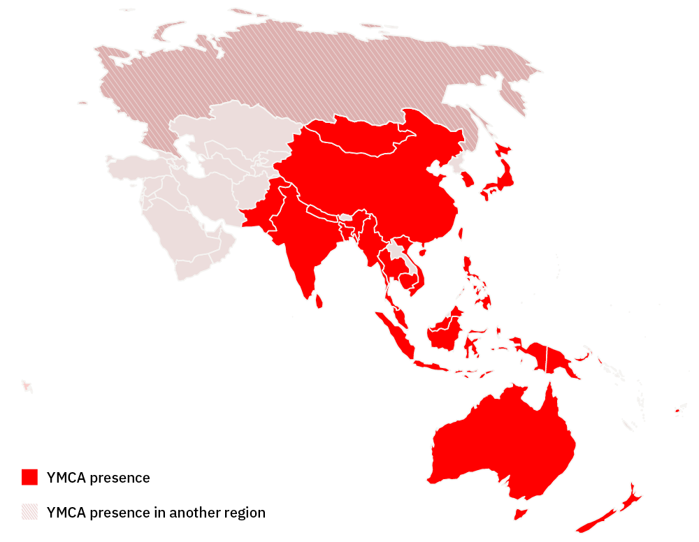 YMCA 极速赛车官网168 Presence in Asia Pacific
